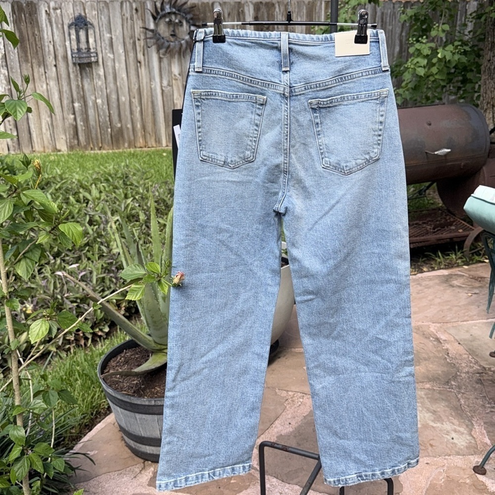 New ▶️ FREE PEOPLE ◀️ Edwin Marli Ankle Mid Rise Cropped Wide Leg Jeans Size 26 - Picture 5 of 13